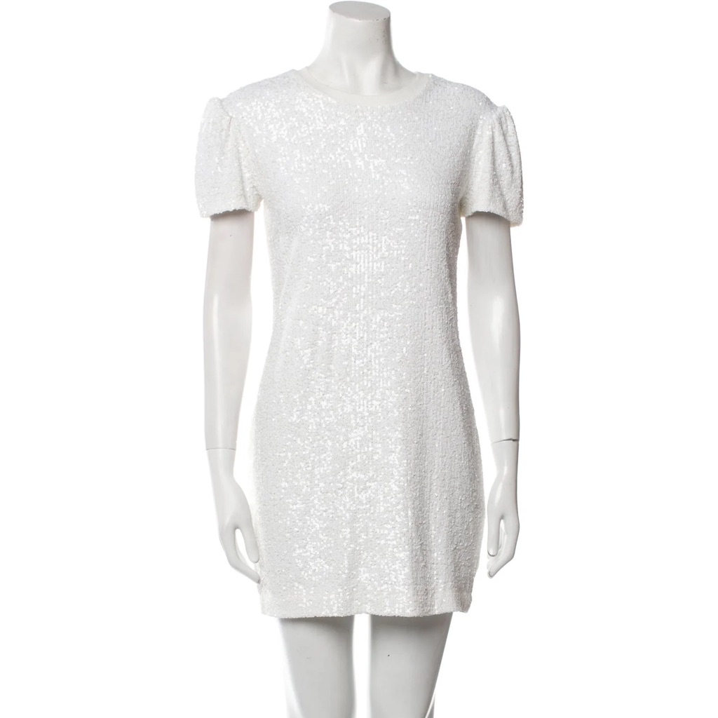 Generation Love Sparkly White Crew Neck Mini Dress Brand New W/ Tags
